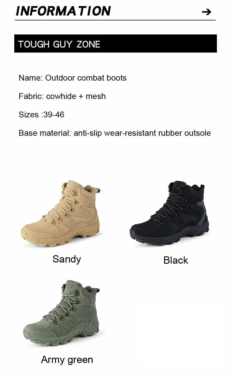 HELLRAID X7 – Tactical Combat Boots, Side-Zip, Mid-Calf, Reinforced Sole, Ops-Ready