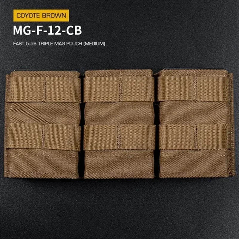 FAST MAG POUCH – TRIPLE 5.56 MOLLE SYSTEM BY ERQYGRA