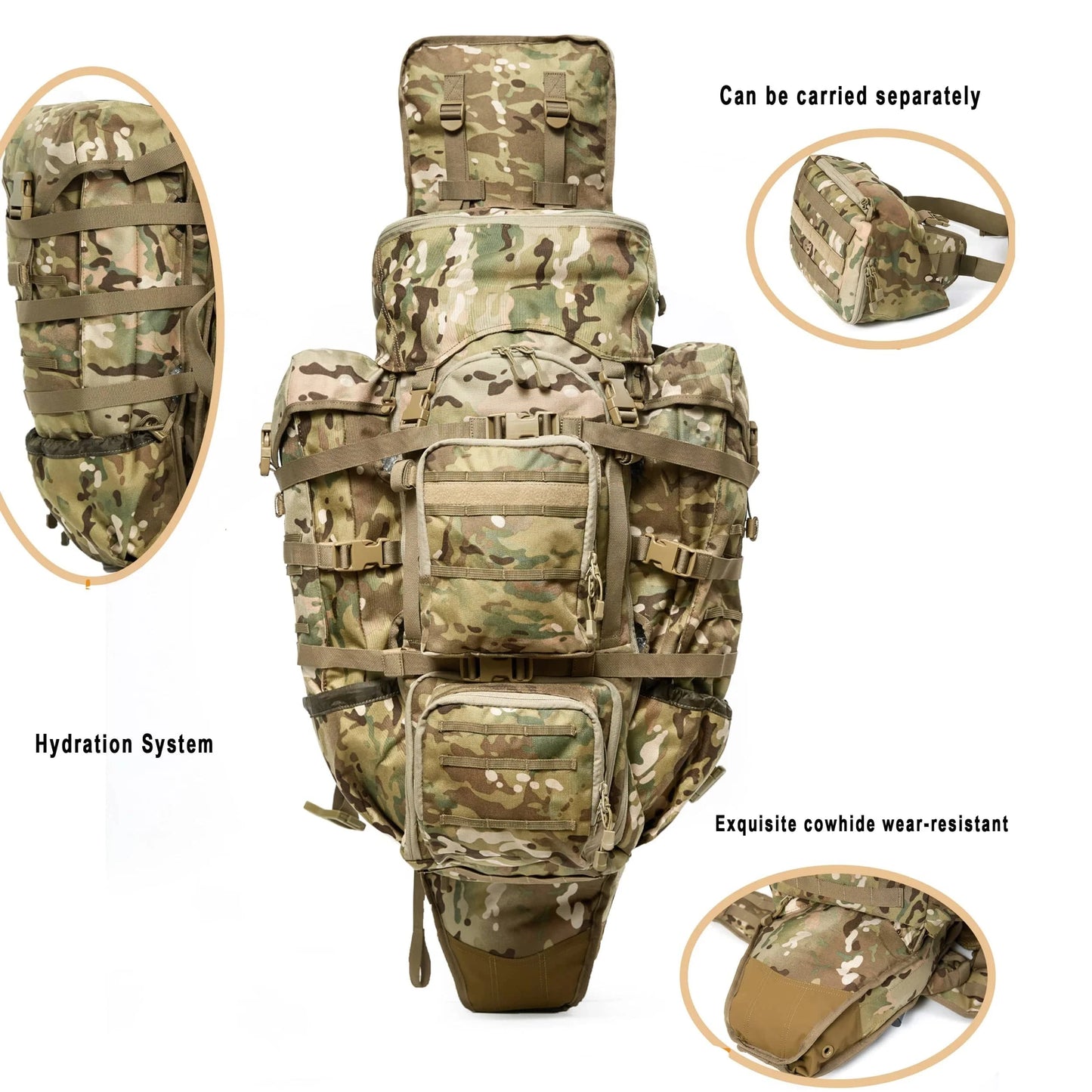 AKMAX G4 Sniper Operation Pack – Tactical Rifle Carrier Rucksack with Hydration System (80L)