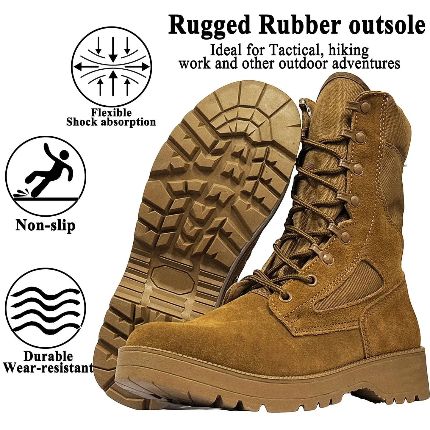 LAHORS V2 – Waterproof Combat Boots, Mid-Cut Tactical Hiking Footwear