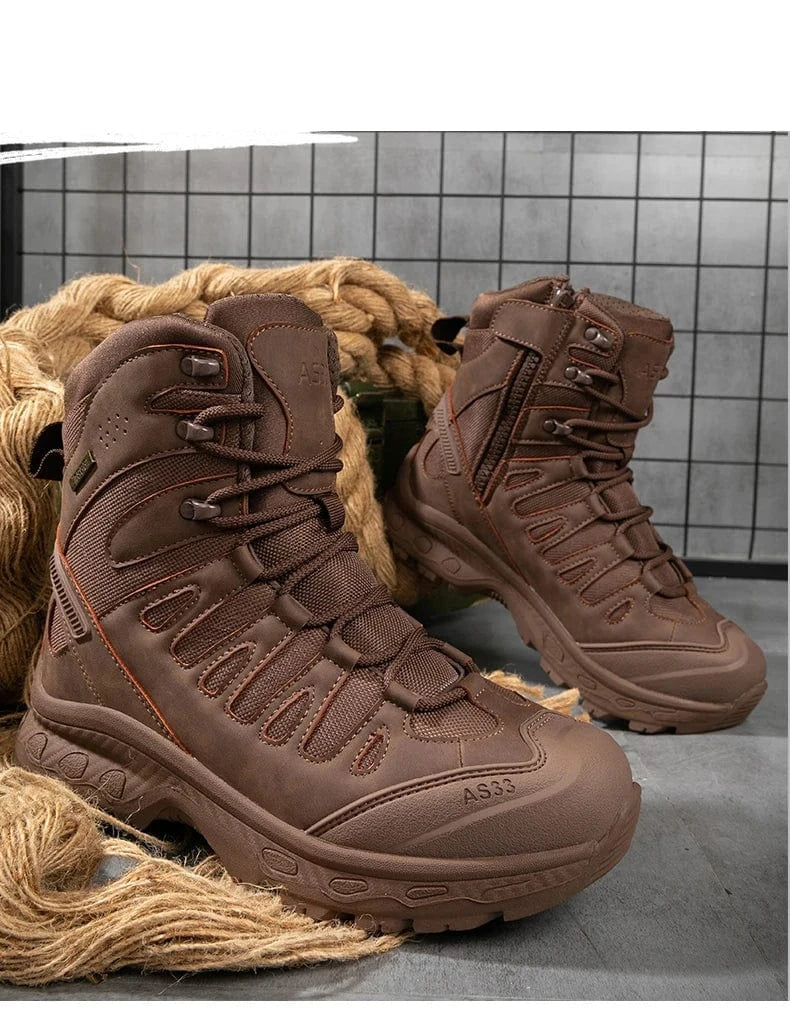 OUTRIDER V1 – Tactical Ankle Boots, Zip-Up, Waterproof, Climbing-Grade Desert Soles
