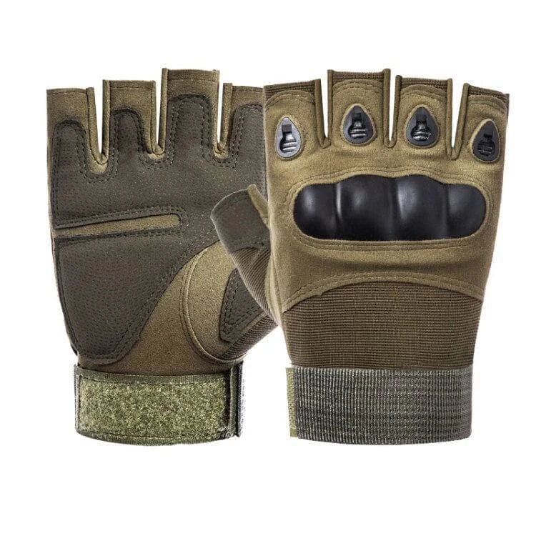 IRONHIDE V5 – Tactical Half-Finger Shell Gloves