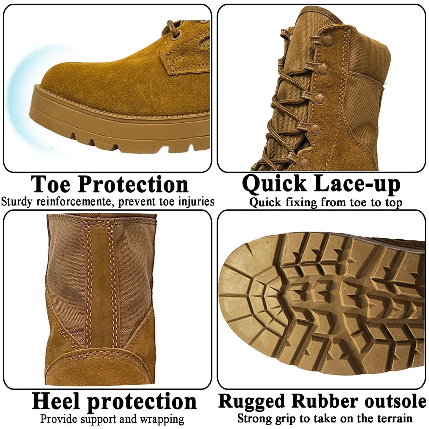 LAHORS V2 – Waterproof Combat Boots, Mid-Cut Tactical Hiking Footwear