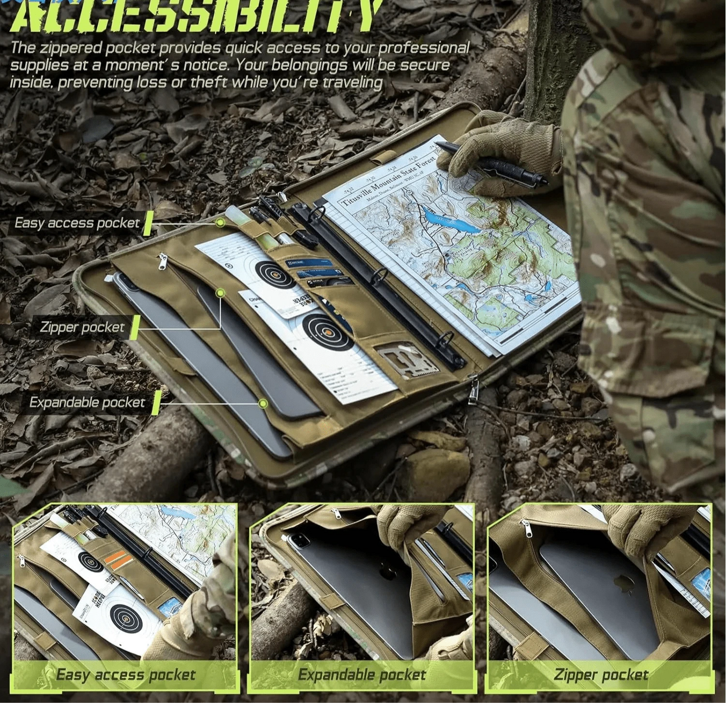 NOMAD FIELDLOG MKI – Tactical Map & Notebook Storage Pouch