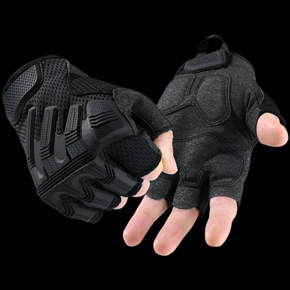 VANGUARD B53 – Tactical Fingerless Gloves, Reinforced Palm, Breathable Grip, Half-Finger Ops