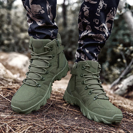 HELLRAID X7 – Tactical Combat Boots, Side-Zip, Mid-Calf, Reinforced Sole, Ops-Ready