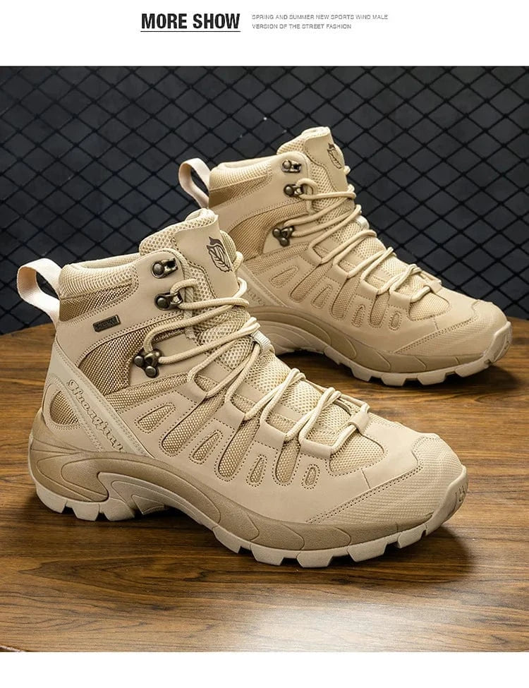 PHANTOM X1 – Tactical Canvas Boots, Lace-Up Ankle, EVA Sole, Outdoor Spring-Autumn Combat Style
