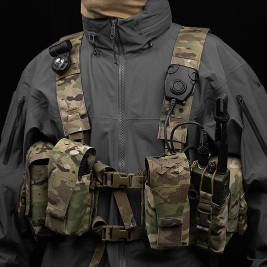 ALPHA MODULAR CHEST RIG – Split Panel Tactical Loadout System | MOLLE | Elastic Core | Multicam