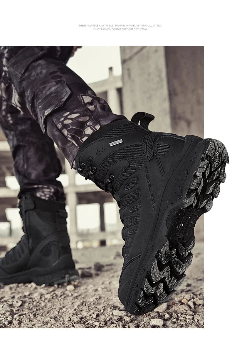 OUTRIDER V1 – Tactical Ankle Boots, Zip-Up, Waterproof, Climbing-Grade Desert Soles