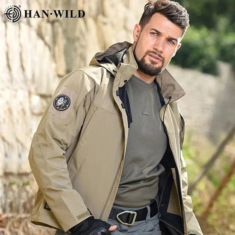 STALKER OPS HOODED TACTICAL JACKET – Waterproof Combat Shell with 6 Gear Pockets