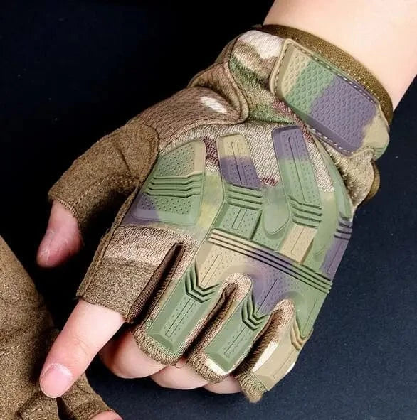 GHOSTSKIN C42 – Tactical Summer Gloves, Lightweight Camouflage, Wrist-Fit Combat Style