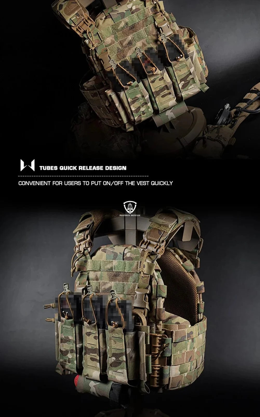 REAPER ARC VEST – Quick-Release Tactical Carrier w/ Mag Pouches & Drop Bag