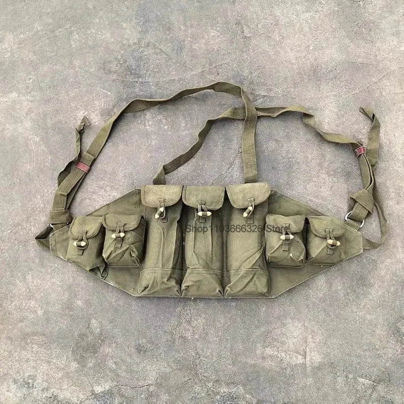 TYPE 56 LIFCHIK-1 – Classic AK Chest Rig | Canvas Carrier | 3-Cell Mag Pouch | Field Ready
