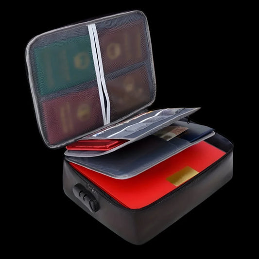 FIRELOCK M7 Document Safe – Fireproof Multi-Layer Storage Case with Zipper Lock & Waterproof Lining