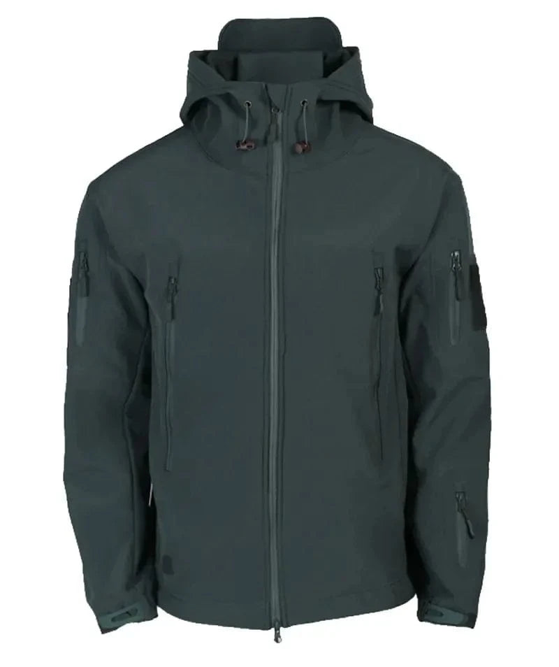 STRIKESHELL TACTICAL TECH JACKET – Fleece-Lined Soft Shell Combat Windbreaker