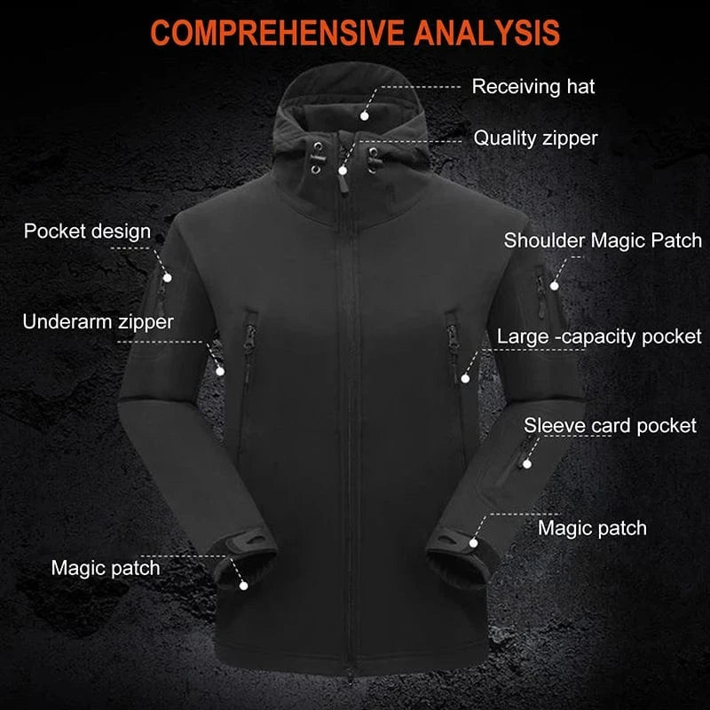 SHADOWCORE TACTICAL SET – Waterproof Fleece-Lined Soft Shell Combat Jacket & Pants