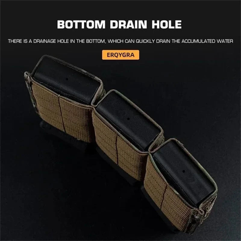 FAST MAG POUCH – TRIPLE 5.56 MOLLE SYSTEM BY ERQYGRA