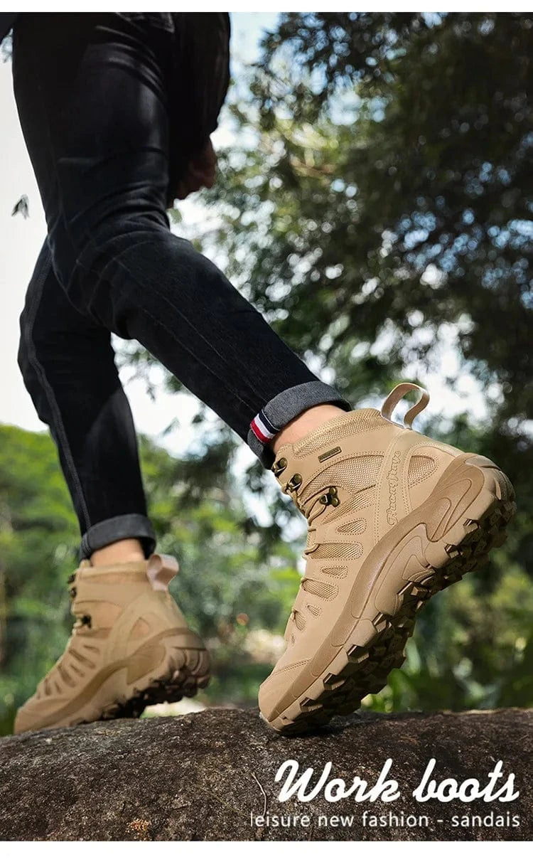 PHANTOM X1 – Tactical Canvas Boots, Lace-Up Ankle, EVA Sole, Outdoor Spring-Autumn Combat Style