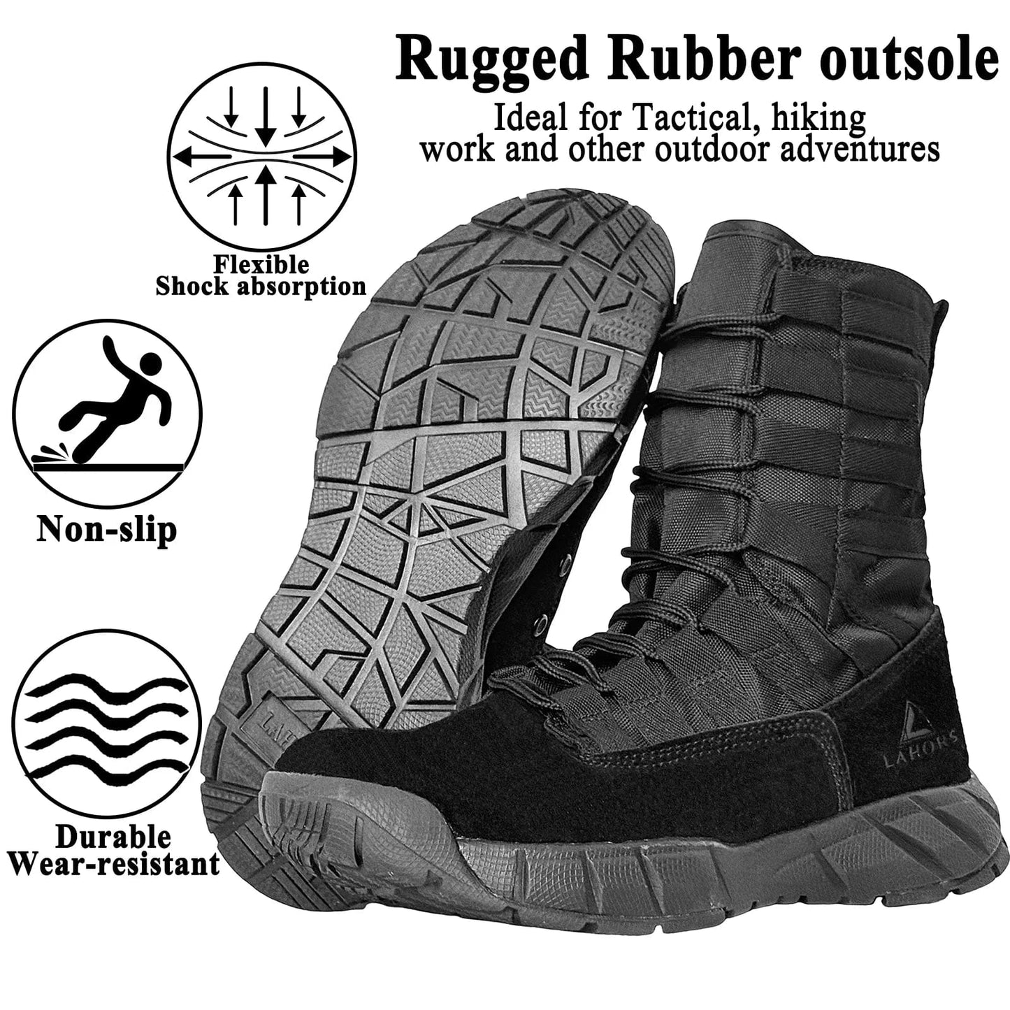LAHORS T3 COMBAT BOOTS – Suede Tactical Footwear | Lightweight | Desert Ops