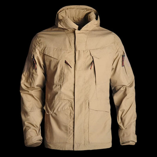 M65 WARCORE TACTICAL JACKET – Waterproof Military Field Shell with 10 Gear Pockets