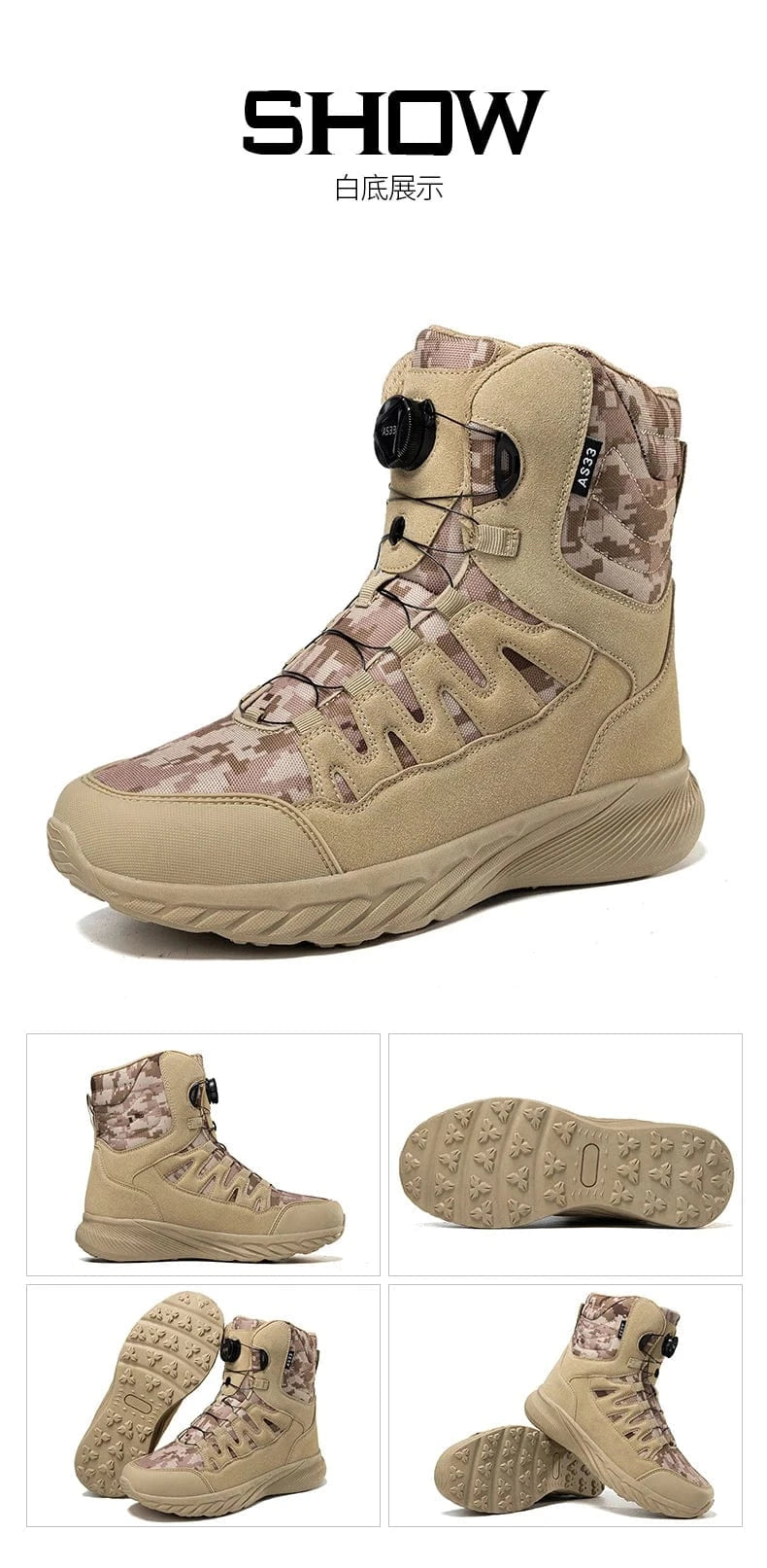 RAIDCORE V6 – Tactical Ankle Boots, Zip-Up, Waterproof, Desert-Ready Combat Sole