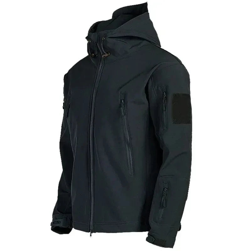 STRIKESHELL TACTICAL TECH JACKET – Fleece-Lined Soft Shell Combat Windbreaker