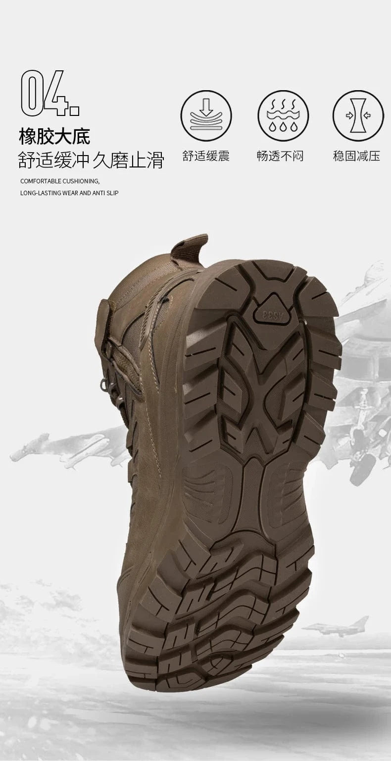 OUTRIDER V1 – Tactical Ankle Boots, Zip-Up, Waterproof, Climbing-Grade Desert Soles