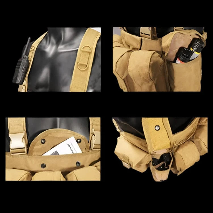 CHICOM VT-1071 TACTICAL CHEST RIG – 4 Mag + 2 Utility Pouch Loadout