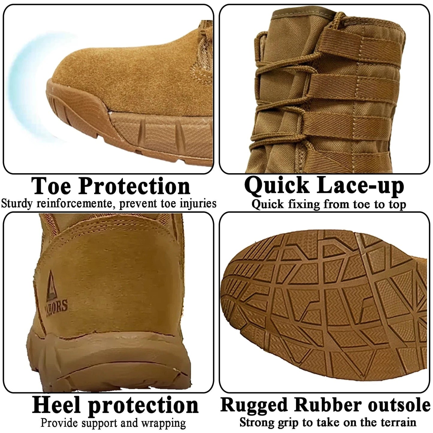 LAHORS T3 COMBAT BOOTS – Suede Tactical Footwear | Lightweight | Desert Ops