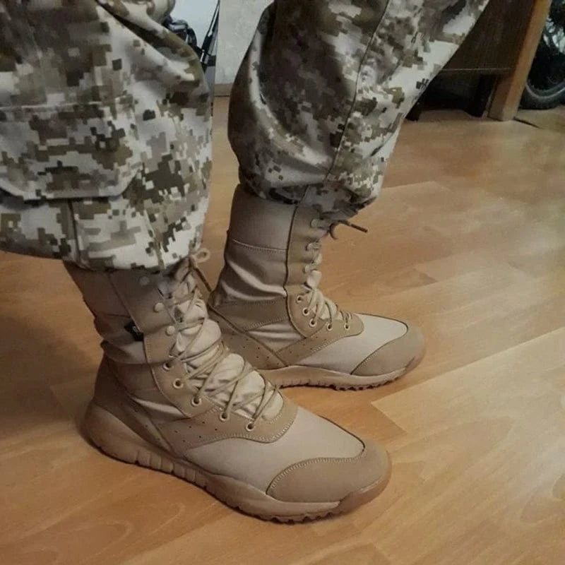 DUSTFLEX S5 – Lightweight Mesh Tactical Boots, Breathable Canvas, Mid-Calf Build