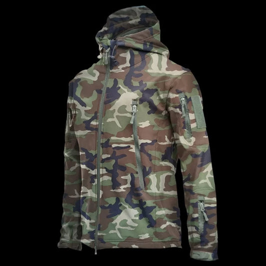 STRIKESHELL TACTICAL TECH JACKET – Fleece-Lined Soft Shell Combat Windbreaker