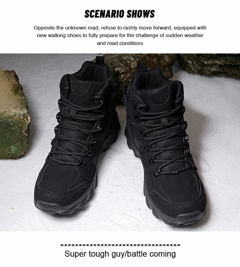 HELLRAID X7 – Tactical Combat Boots, Side-Zip, Mid-Calf, Reinforced Sole, Ops-Ready