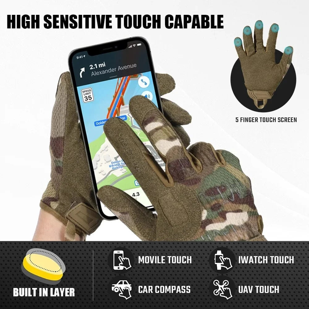VANGUARD Z3 – Tactical Combat Gloves, Full-Finger, Reinforced Grip, Touchscreen-Ready