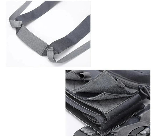 MK3 Tactical Chest Rig with Fat Strap Harness, Wing Pouches, and Dangler Utility Pouch