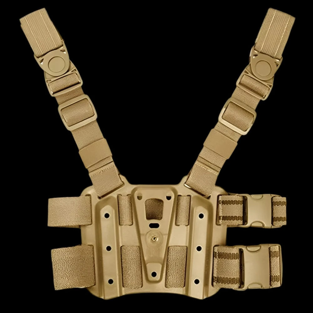 BLACKHAWK tactical holster platform, Coyote Brown color, front view