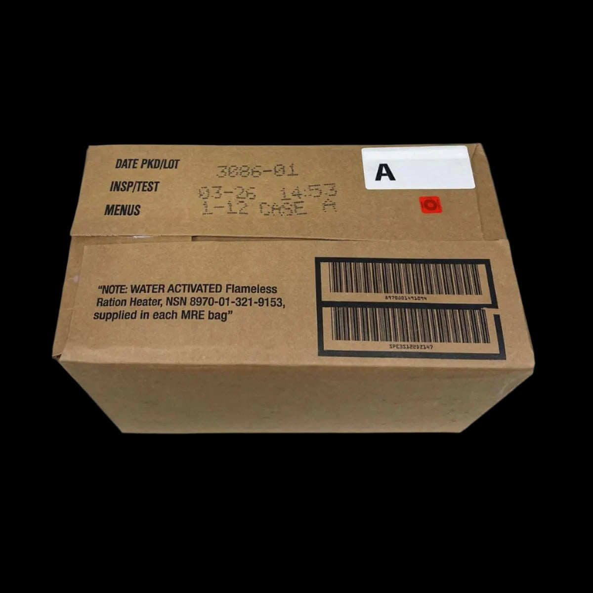AMMO CAN MAN MRE CASE — INSPECTION 2026 — MENUS 1–12 (USA)
