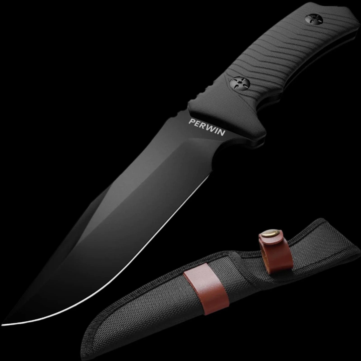 RIDGECLAW D2 Bushcraft Knife – Fixed Blade Survival Tool with G10 Handle and Sheath